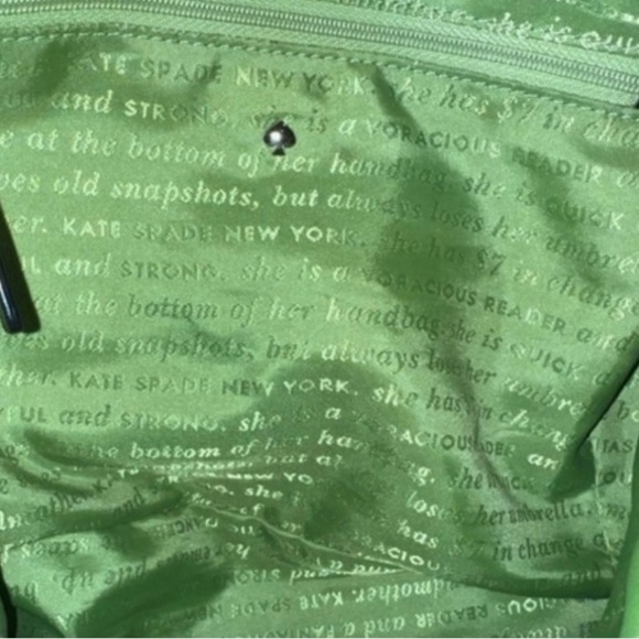 Kate Spade VINTAGE Black & White Leopard Print Hobo Bag Green Interior - Picture 6 of 8